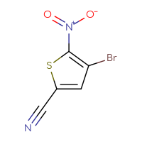 Chemical structure of 4-bromo-5-nitrothiophene-2-carbonitrile - CSSB00010075781