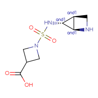 Chemical structure of rac-1-{[(1R,4S,5R)-2-azabicyclo[2.1.0]pentan-5-yl]sulfamoyl}azetidine-3-carboxylic acid - CSMB14827802936