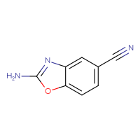Chemical structure of 2-amino-1,3-benzoxazole-5-carbonitrile - CSSB00010997060