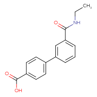 Chemical structure of 3'-(ethylcarbamoyl)-[1,1'-biphenyl]-4-carboxylic acid - CSSB00150702385
