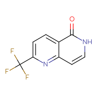 Chemical structure of 2-(trifluoromethyl)-5,6-dihydro-1,6-naphthyridin-5-one - CSSB00010549250