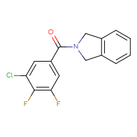 Chemical structure of 2-(3-chloro-4,5-difluorobenzoyl)-2,3-dihydro-1H-isoindole - CSSB06475260616