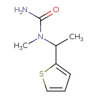 Chemical structure of 1-methyl-1-[1-(thiophen-2-yl)ethyl]urea - CSSB00000239027