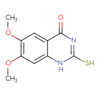 Chemical structure of 6,7-dimethoxy-2-sulfanyl-1,4-dihydroquinazolin-4-one - CSSB00000286617
