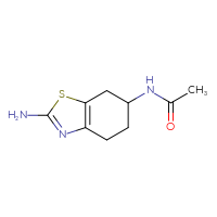 Chemical structure of N-(2-amino-4,5,6,7-tetrahydro-1,3-benzothiazol-6-yl)acetamide - CSSB00010205887