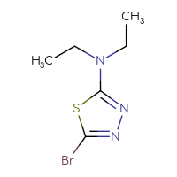 Chemical structure of 5-bromo-N,N-diethyl-1,3,4-thiadiazol-2-amine - CSSB00012111910