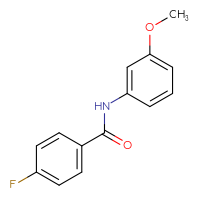 Chemical structure of 4-fluoro-N-(3-methoxyphenyl)benzamide - CSSB00000580101