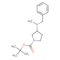 Chemical structure of tert-butyl 3-[benzyl(methyl)amino]pyrrolidine-1-carboxylate - CSSB00009892902