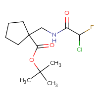 Chemical structure of tert-butyl 1-[(2-chloro-2-fluoroacetamido)methyl]cyclopentane-1-carboxylate - CSSB21332126616