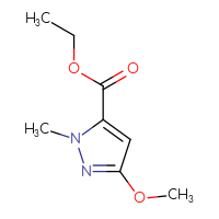 Chemical structure of ethyl 3-methoxy-1-methyl-1H-pyrazole-5-carboxylate - CSSB00010870251