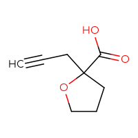 Chemical structure of 2-(prop-2-yn-1-yl)oxolane-2-carboxylic acid - CSSB00015217308