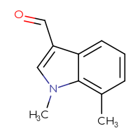 Chemical structure of 1,7-dimethyl-1H-indole-3-carbaldehyde - CSSB00000103792