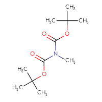 Chemical structure of tert-butyl N-[(tert-butoxy)carbonyl]-N-methylcarbamate - CSSB00011068541