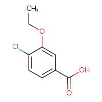 Chemical structure of 4-chloro-3-ethoxybenzoic acid - CSSB00010207389