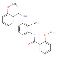 Chemical structure of 2-methoxy-N-[3-(2-methoxybenzamido)-2-methylphenyl]benzamide - CSSB00132465799