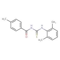 Chemical structure of 1-(2,6-dimethylphenyl)-3-(4-methylbenzoyl)thiourea - CSSB00121706224