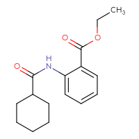 Chemical structure of ethyl 2-cyclohexaneamidobenzoate - CSSB00020601067