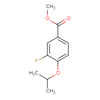 Chemical structure of methyl 3-fluoro-4-(propan-2-yloxy)benzoate - CSSB00010747628