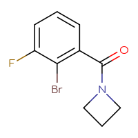 Chemical structure of 1-(2-bromo-3-fluorobenzoyl)azetidine - CSSB00014851571
