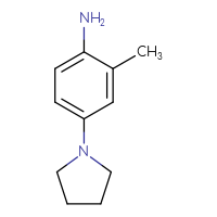 Chemical structure of 2-methyl-4-(pyrrolidin-1-yl)aniline - CSSB00000184882