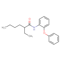 Chemical structure of 2-ethyl-N-(2-phenoxyphenyl)hexanamide - CSSB00121635579
