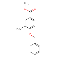 Chemical structure of methyl 4-(benzyloxy)-3-methylbenzoate - CSSB00010986243
