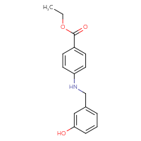Chemical structure of ethyl 4-{[(3-hydroxyphenyl)methyl]amino}benzoate - CSSB00028601519