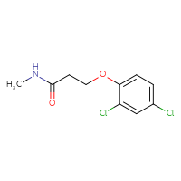 Chemical structure of 3-(2,4-dichlorophenoxy)-N-methylpropanamide - CSSB00026574016