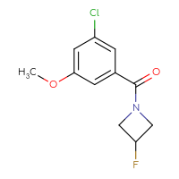 Chemical structure of 1-(3-chloro-5-methoxybenzoyl)-3-fluoroazetidine - CSSB00093218966