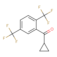 Chemical structure of [2,5-bis(trifluoromethyl)phenyl](cyclopropyl)methanone - CSSB02531763069