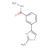 Chemical structure of N-methyl-3-(2-methyl-1,3-thiazol-4-yl)benzamide - CSSB00103344055