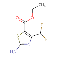 Chemical structure of ethyl 2-amino-4-(difluoromethyl)-1,3-thiazole-5-carboxylate - CSSB00025710041