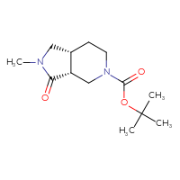 Chemical structure of tert-butyl (3aR,7aR)-2-methyl-3-oxo-octahydro-1H-pyrrolo[3,4-c]pyridine-5-carboxylate - CSSB21176551999
