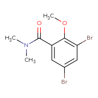 Chemical structure of 3,5-dibromo-2-methoxy-N,N-dimethylbenzamide - CSSB00010191582