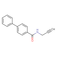 Chemical structure of N-(prop-2-yn-1-yl)-[1,1'-biphenyl]-4-carboxamide - CSSB00050355547