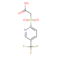 Chemical structure of 2-{[5-(trifluoromethyl)pyridin-2-yl]sulfonyl}acetic acid - CSSB00020649831