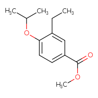 Chemical structure of methyl 3-ethyl-4-(propan-2-yloxy)benzoate - CSSB06268939258