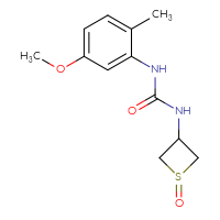Chemical structure of 1-(5-methoxy-2-methylphenyl)-3-(1-oxo-1λ⁴-thietan-3-yl)urea - CSSB07498841906