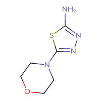 Chemical structure of 5-(morpholin-4-yl)-1,3,4-thiadiazol-2-amine - CSSB00000083526
