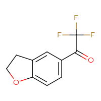 Chemical structure of 1-(2,3-dihydro-1-benzofuran-5-yl)-2,2,2-trifluoroethan-1-one - CSSB00012354011