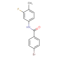 Chemical structure of 4-bromo-N-(3-fluoro-4-methylphenyl)benzamide - CSSB00000582501