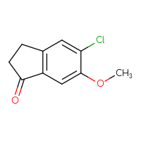 Chemical structure of 5-chloro-6-methoxy-2,3-dihydro-1H-inden-1-one - CSSB00000068679