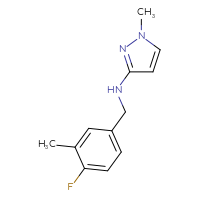 Chemical structure of N-[(4-fluoro-3-methylphenyl)methyl]-1-methyl-1H-pyrazol-3-amine - CSSB00005607317