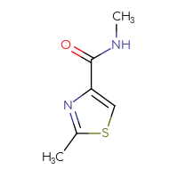 Chemical structure of N,2-dimethyl-1,3-thiazole-4-carboxamide - CSSB00011561720