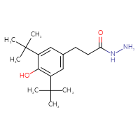 Chemical structure of 3-(3,5-di-tert-butyl-4-hydroxyphenyl)propanehydrazide - CSSB00016997338