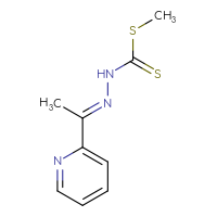 Chemical structure of (E)-{[(methylsulfanyl)methanethioyl]amino}[1-(pyridin-2-yl)ethylidene]amine - CSSB00032664956