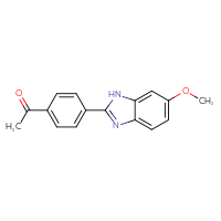 Chemical structure of 1-[4-(6-methoxy-1H-1,3-benzodiazol-2-yl)phenyl]ethan-1-one - CSSB21253047833
