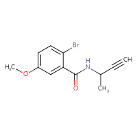 Chemical structure of 2-bromo-N-(but-3-yn-2-yl)-5-methoxybenzamide - CSSB00006802087