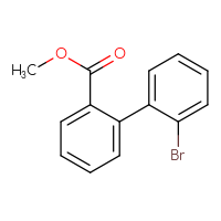 Chemical structure of methyl 2'-bromo-[1,1'-biphenyl]-2-carboxylate - CSSB00133818035