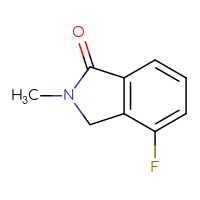 Chemical structure of 4-fluoro-2-methyl-2,3-dihydro-1H-isoindol-1-one - CSSB00009865890
